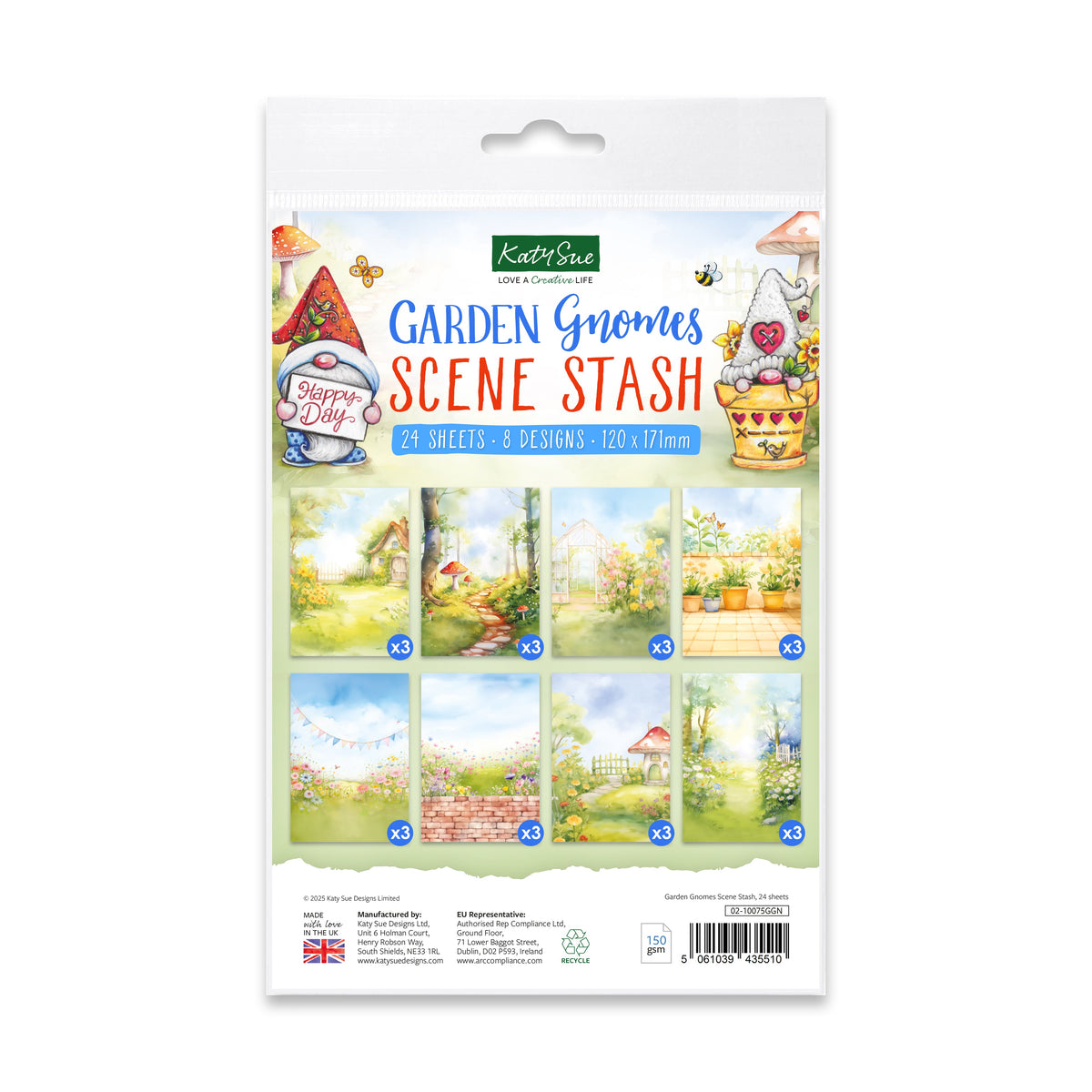 Garden Gnomes Scene Stash 24 sheets