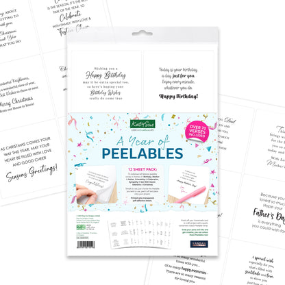 Kanban Crafts Une année d'autocollants, 72 autocollants pelables