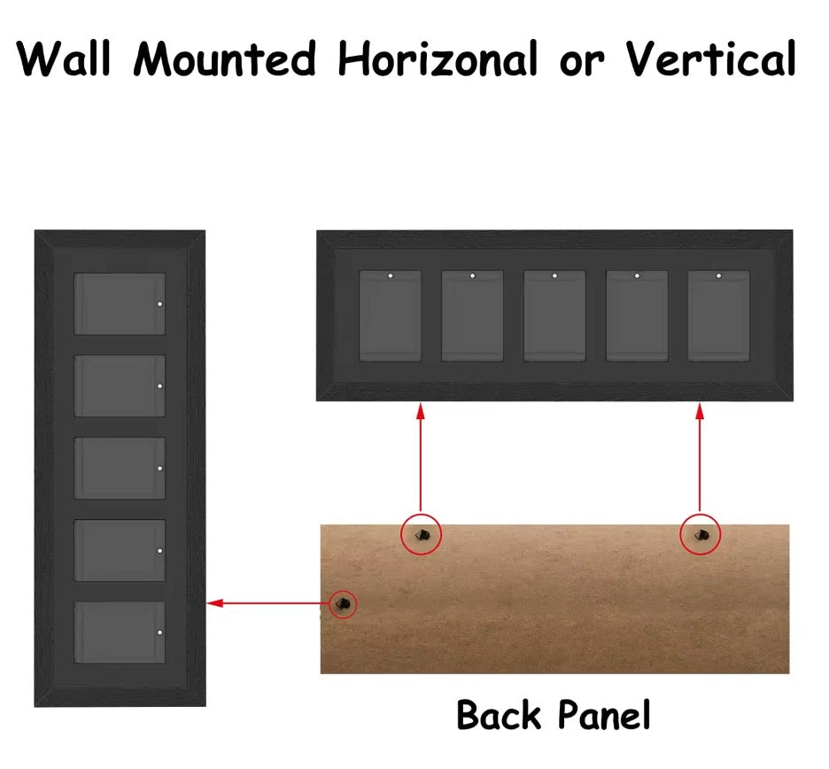 EVORETRO Wooden Display Frame for Magnetic Card Holders
