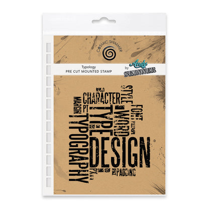 Typology Pre Cut Rubber Stamp Set by Andy Skinner