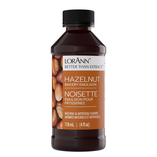 Hazelnut Bakery Emulsion - 4 oz. - 16 oz., 1 Gallon, 5 Gallons - Bakery Emulsions Canada - Ships Free Within Canada on Orders Above CAD $199