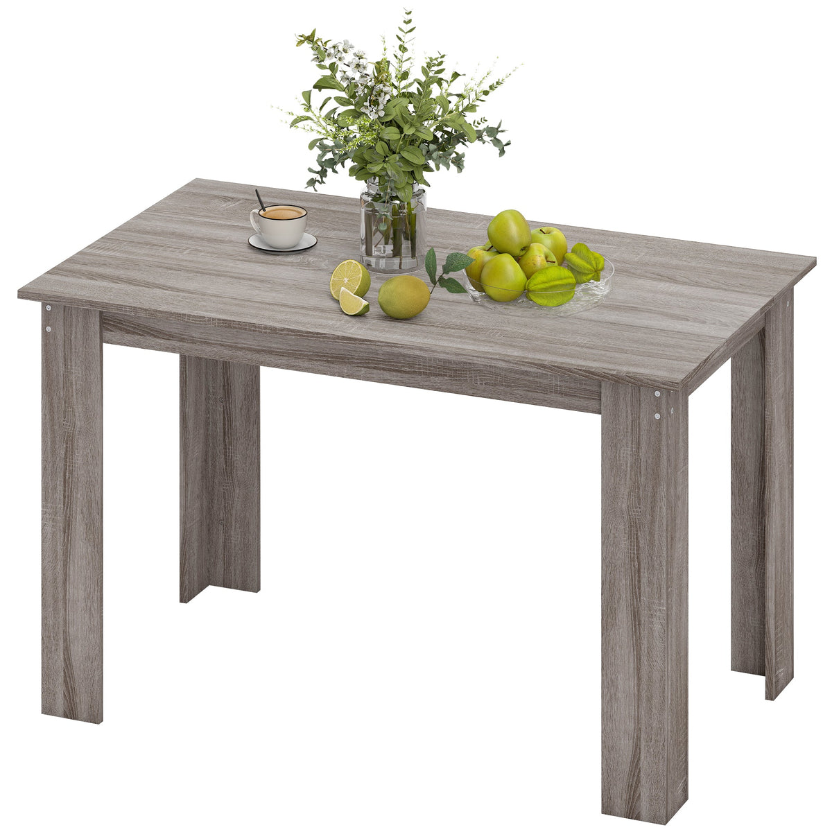 Table à manger Spencer 119 cm pour 4 à 6 personnes - Gris clair