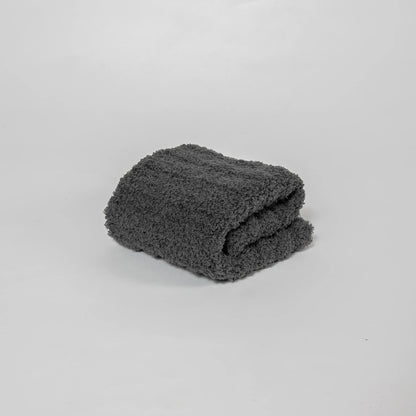 Charcoal Grey Ribbed Lovey