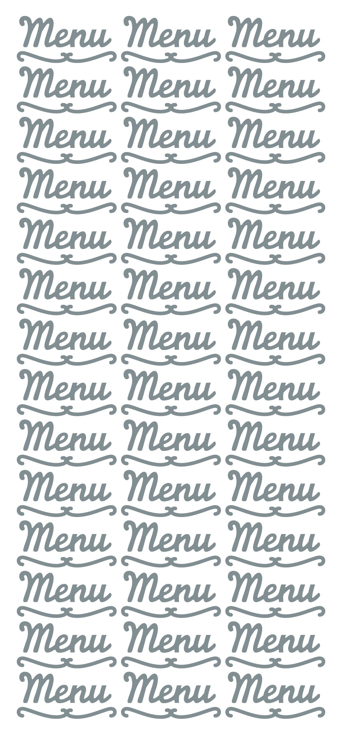 Peel Off Stickers - Menu