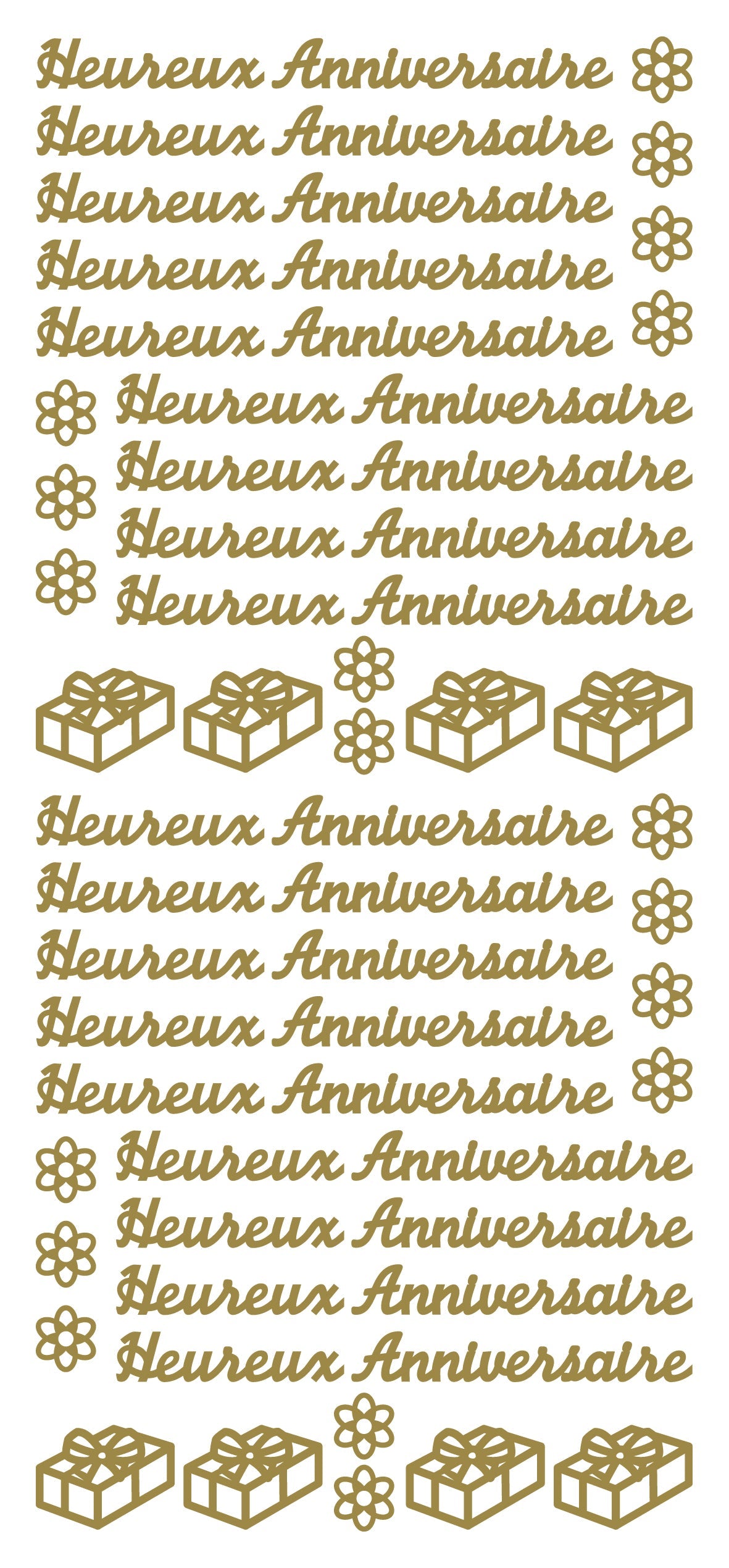 Peel Off Stickers - Heureux Anniversaire