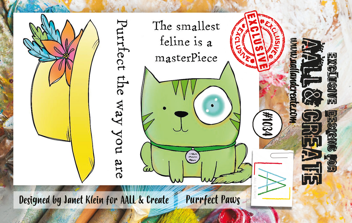 AALL and Create Lot de Tampons A7 - 1034 - Purrfect Paws