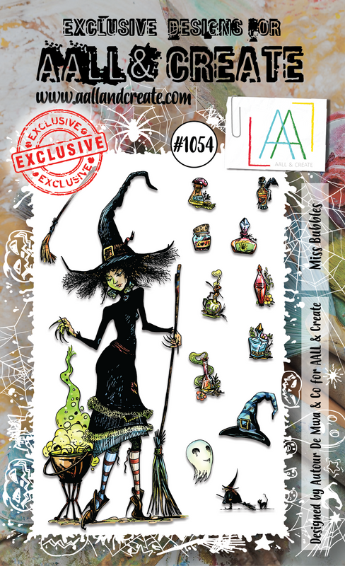 AALL & Create #1054 - Planche de tampons A6 - Miss Bubbles