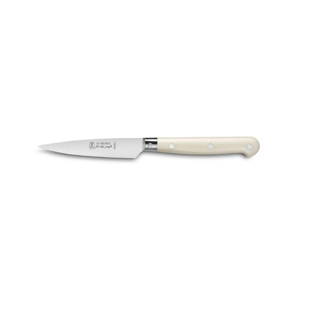 Kitchen Paring Knife with Full Tang Blade, Cream Handle
