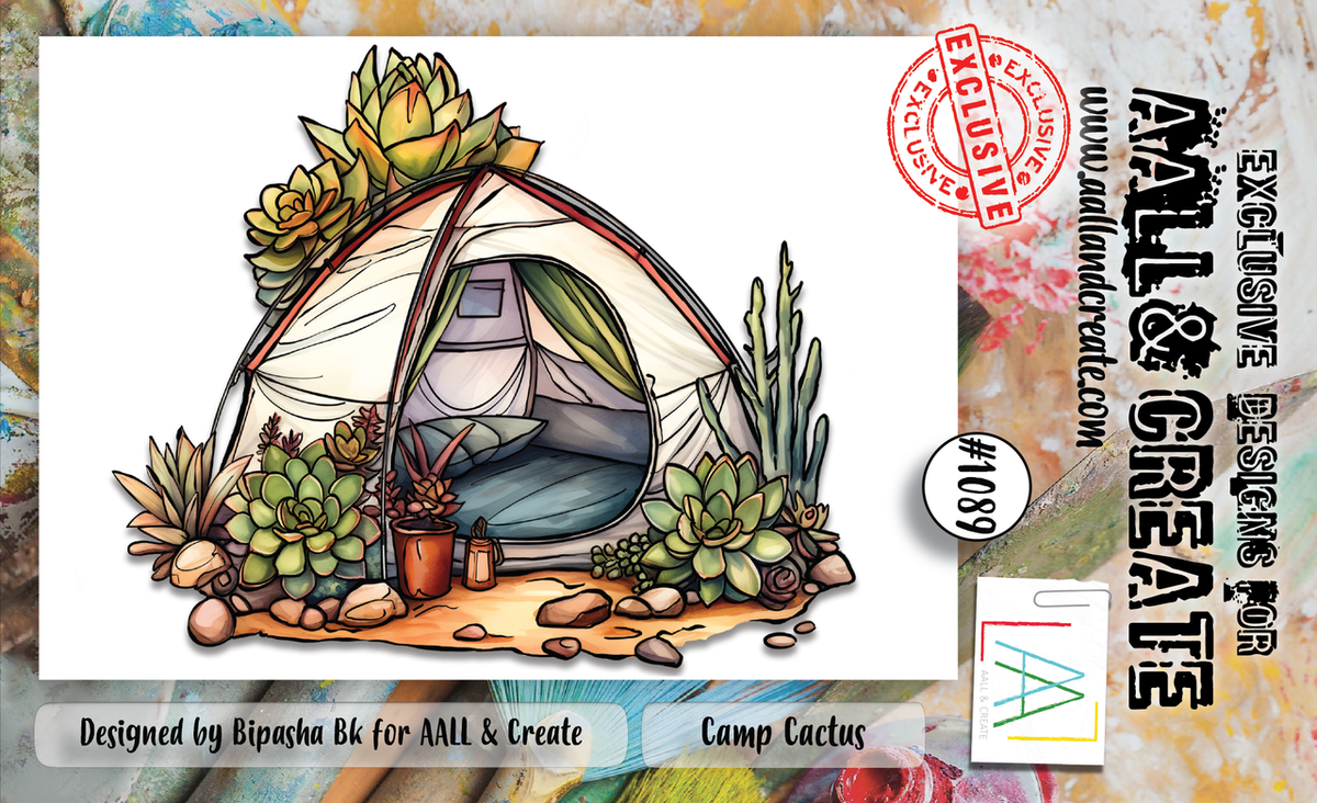 AALL and Create #1089 - Planche de tampons A6 - Camp Cactus