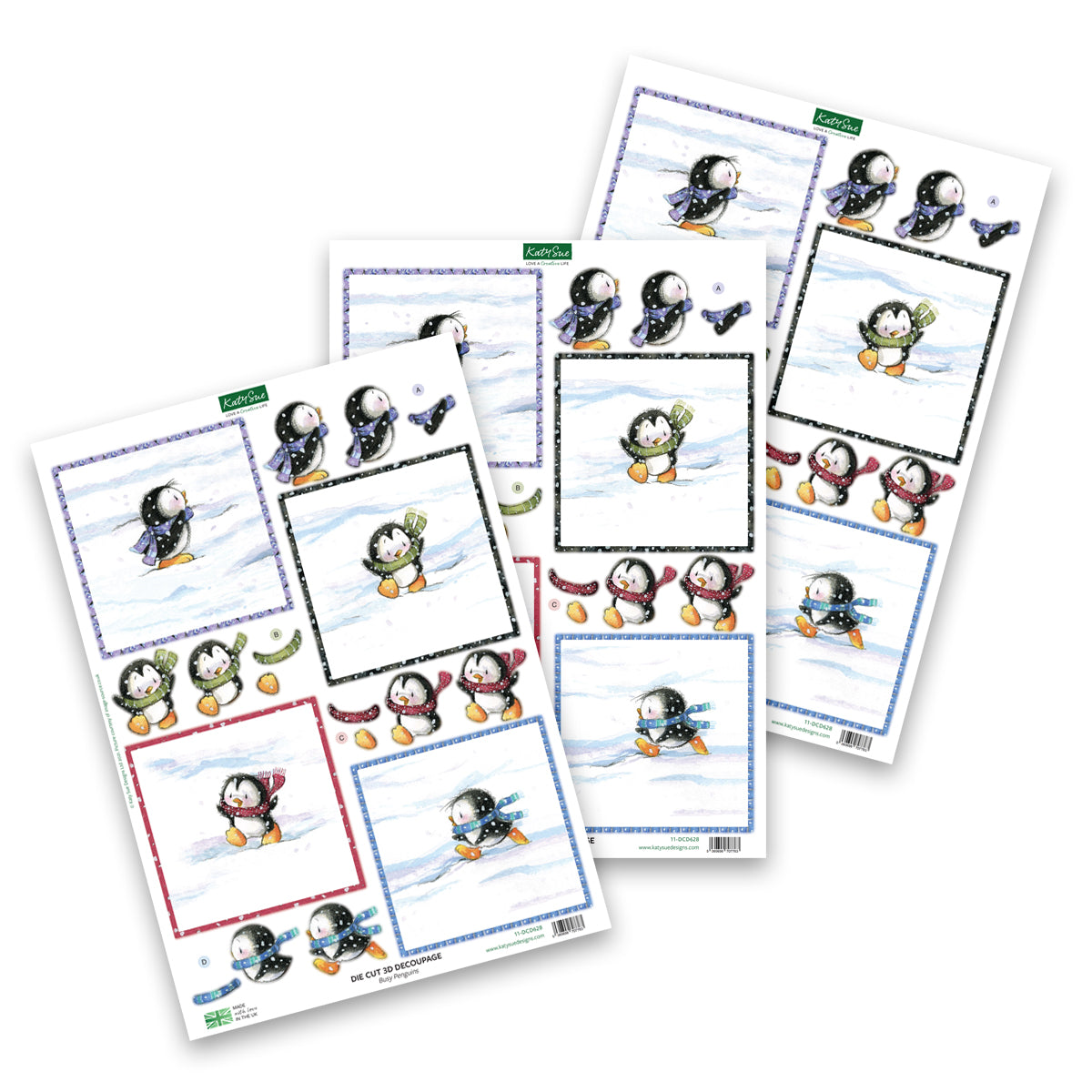 Décopatch prédécoupé – Pingouins affairés (Paquet de 3)