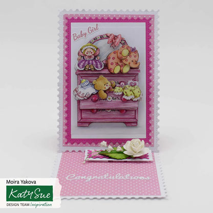 Découpage prédécoupé – Bébé Fille (Paquet de 3)