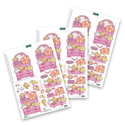 Découpage prédécoupé – Bébé Fille (Paquet de 3)