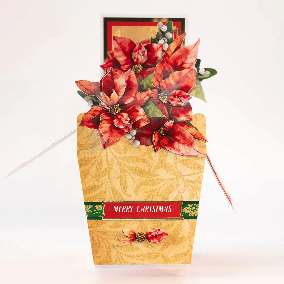 Die Cut Decoupage – Poinsettia and Christmas Tree (Pack Of 4)