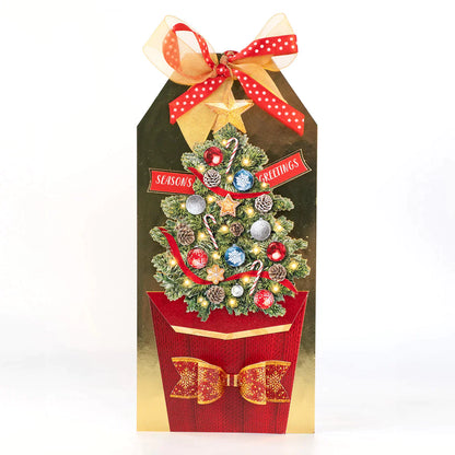 Die Cut Decoupage – Poinsettia and Christmas Tree (Pack Of 4)