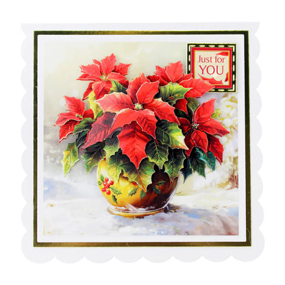 Découpage découpé à la forme – Poinsettia en pot (lot de 3)