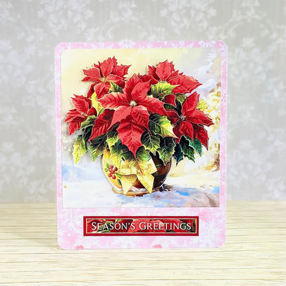 Découpage découpé à la forme – Poinsettia en pot (lot de 3)