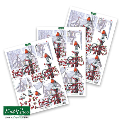 Découpes à Embosser – Rouges-gorges (Lot de 12)