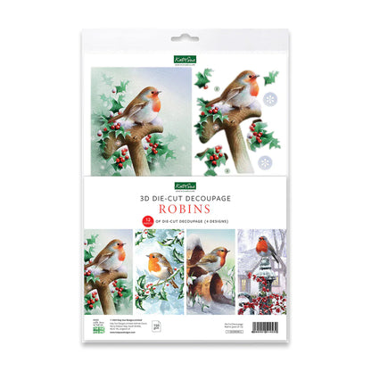 Découpes à Embosser – Rouges-gorges (Lot de 12)