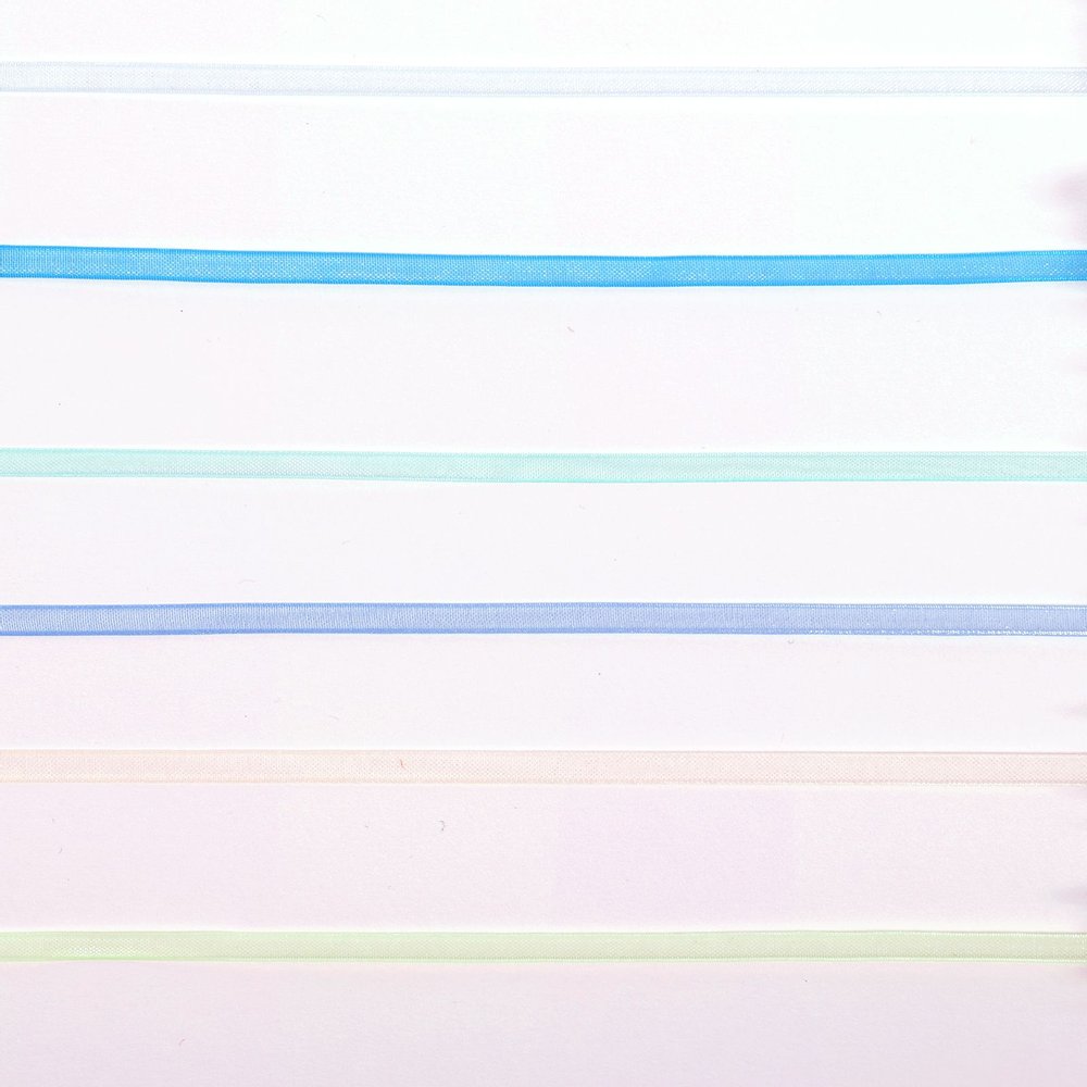 Ruban d'organza Vaessen Creative, 6 couleurs, 3 mm x 2 m, bleu layette