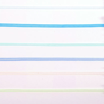 Ruban d'organza Vaessen Creative, 6 couleurs, 3 mm x 2 m, bleu layette