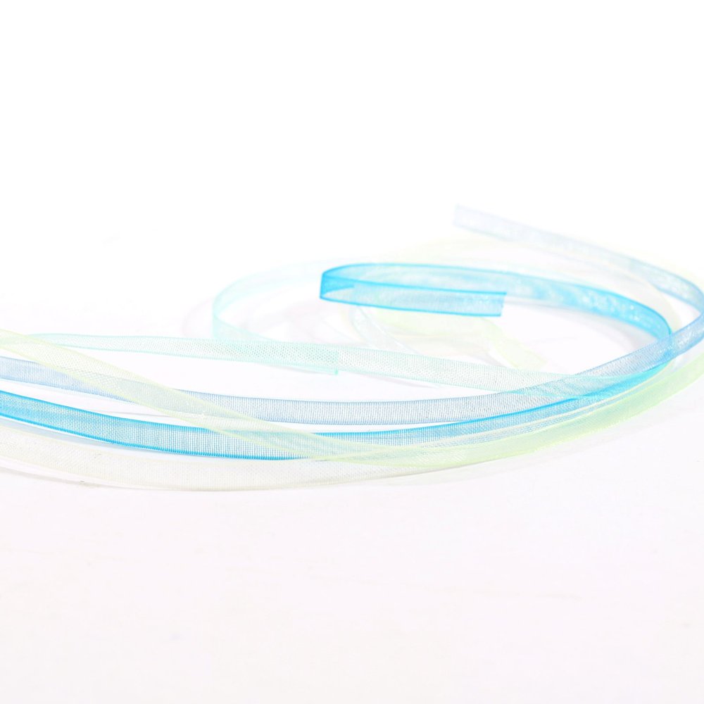 Ruban d'organza Vaessen Creative, 6 couleurs, 3 mm x 2 m, bleu layette