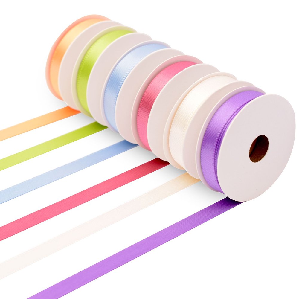Ruban de Satin Vaessen Creative 6 Couleurs 6mmx2m Printemps