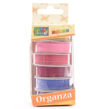 Ruban Organza Vaessen Creative 6 couleurs 6mmx2m Rose bébé
