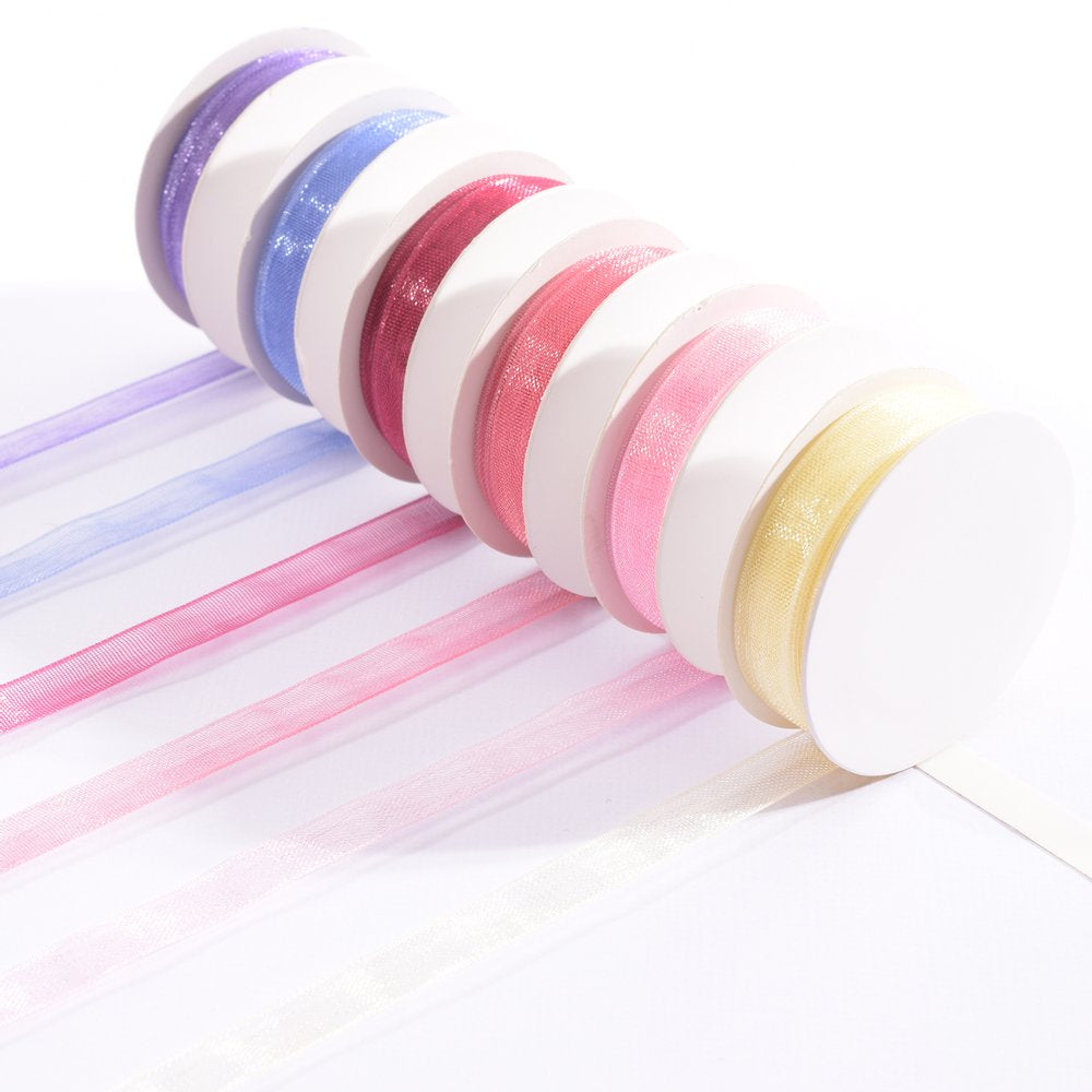 Ruban Organza Vaessen Creative 6 couleurs 6mmx2m Rose bébé