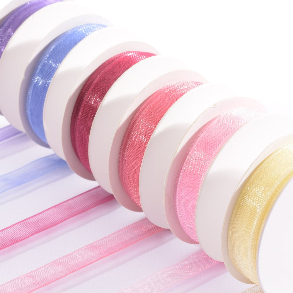 Ruban Organza Vaessen Creative 6 couleurs 6mmx2m Rose bébé