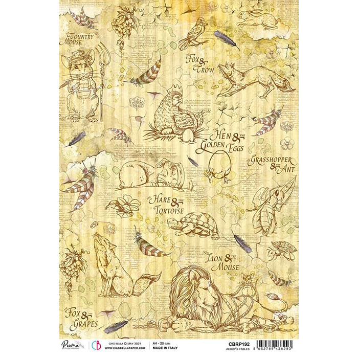 Papier de Riz Ciao Bella A4 Fables d'Ésope