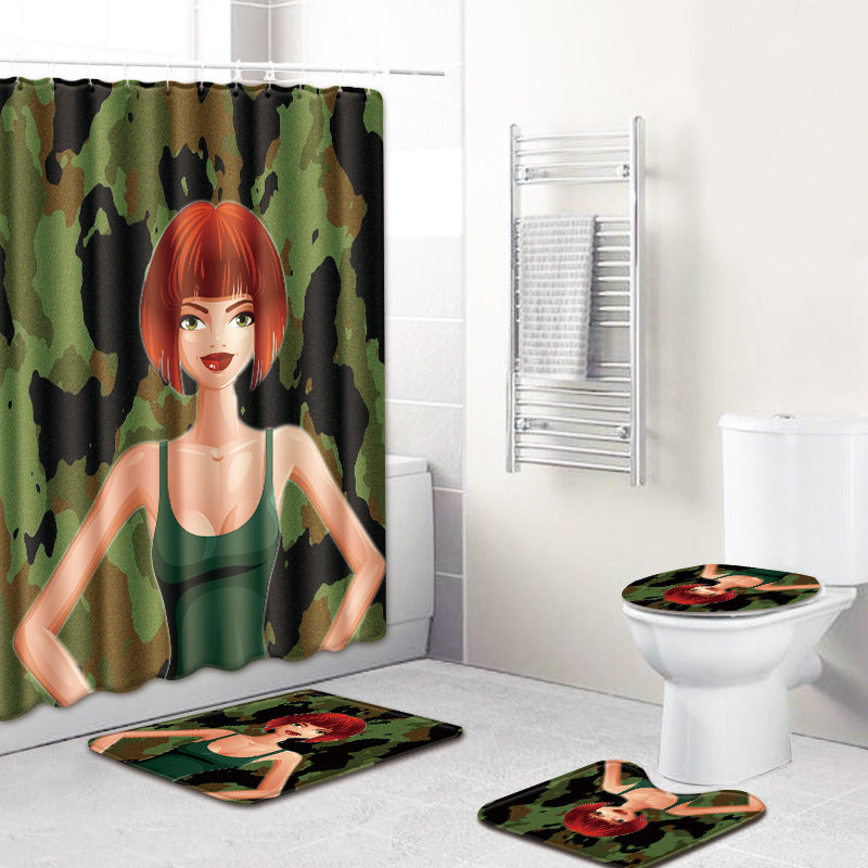 Bathroom Non-Slip Mat – Female Series 3-Piece Set