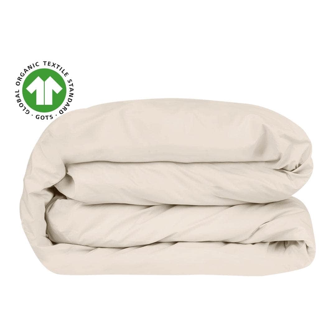 Housse de couette en percale de coton bio Essential
