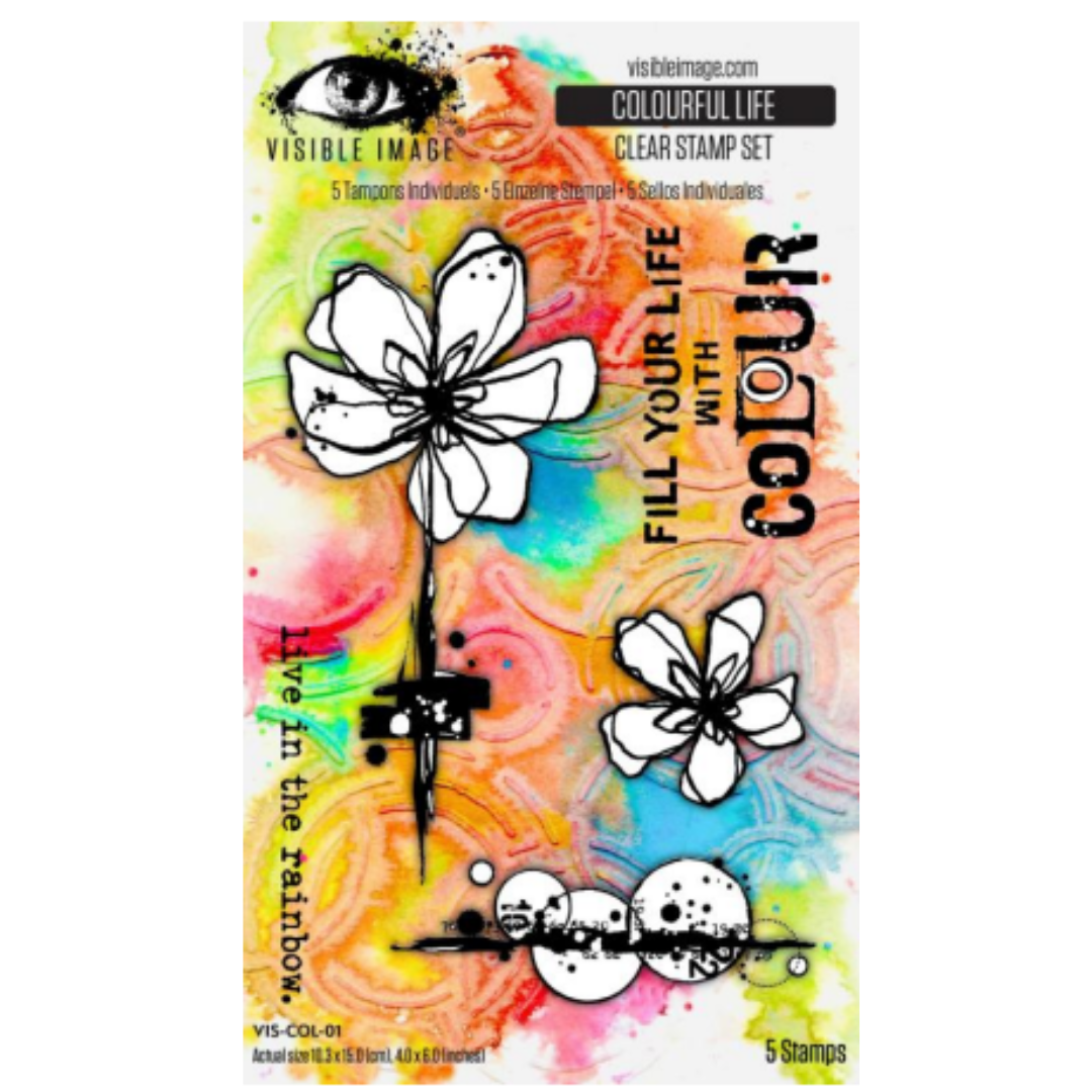 Visible Image Planche de Tampons 10 cm x 15 cm Colorful Life