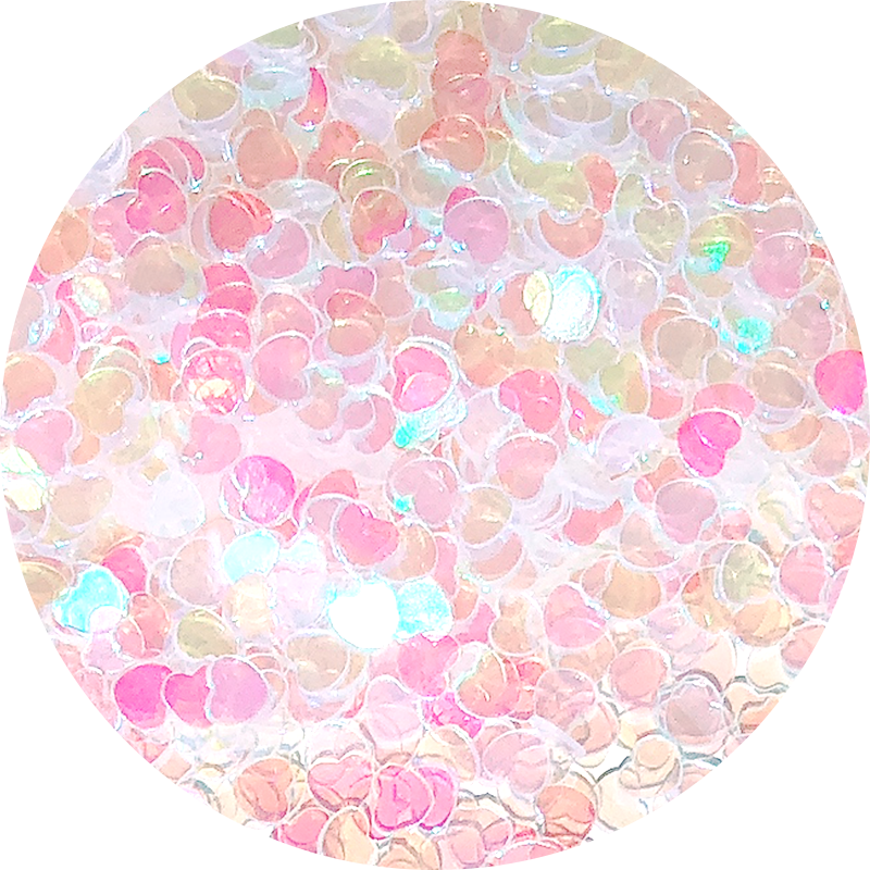 Paillettes Cœur Arc-en-ciel (Transparent)