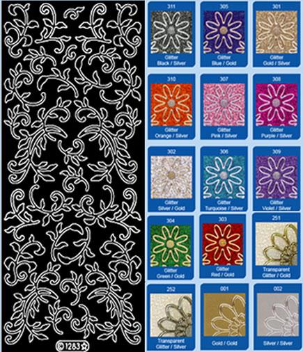 Décoration adhésive - Feuille florale