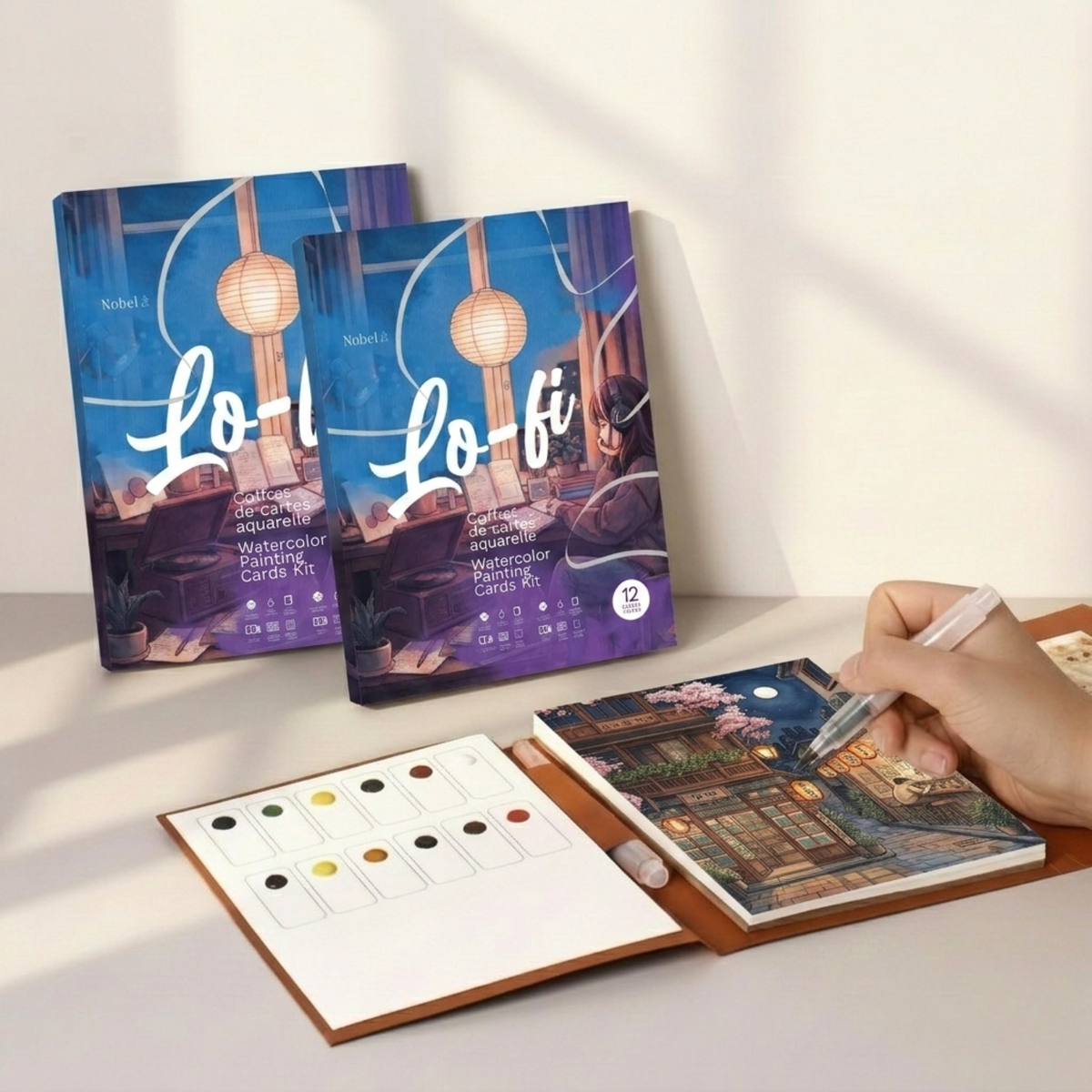Watercolor Painting Cards Kit - Lo-Fi
