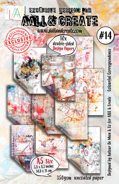 AALL and Create - Papier Design A5 - Correspondance Colorée