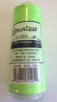 Countess Serger Thread, Polyester, 40/2, 1500M