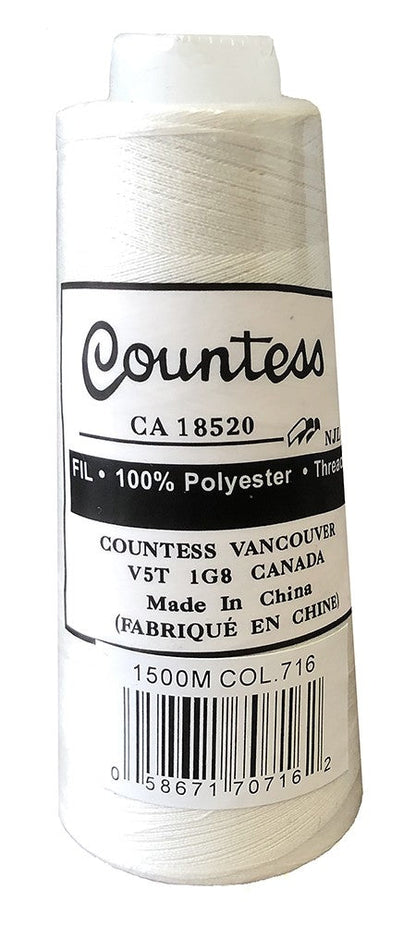 Countess Serger Thread, Polyester, 40/2, 1500M