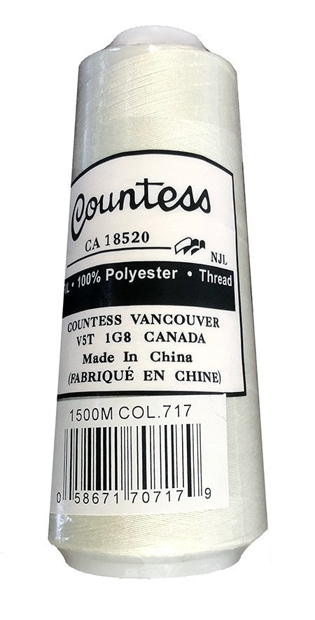Countess Serger Thread, Polyester, 40/2, 1500M