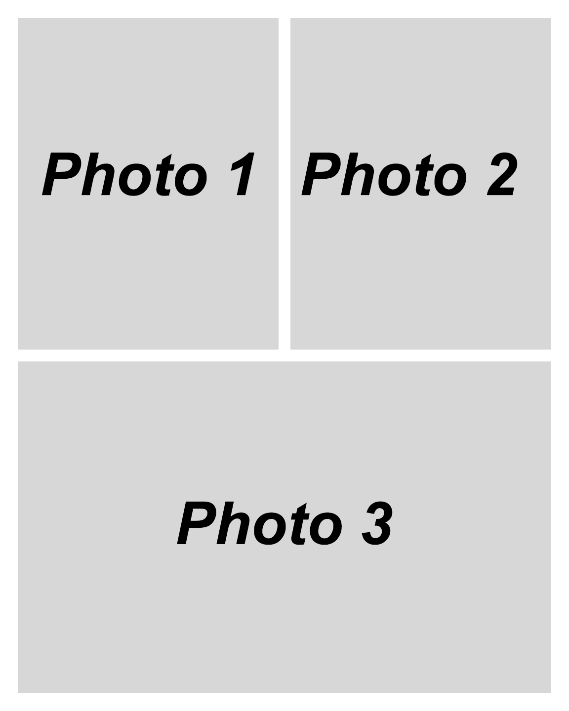 Toile photo collage 40x50 cm 3 blocs #220