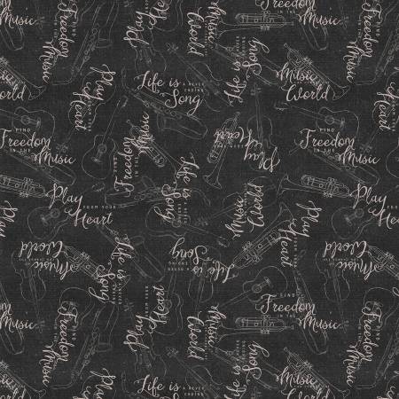 Cadeau musical par Katie Pertiet - Mots en vrac noirs