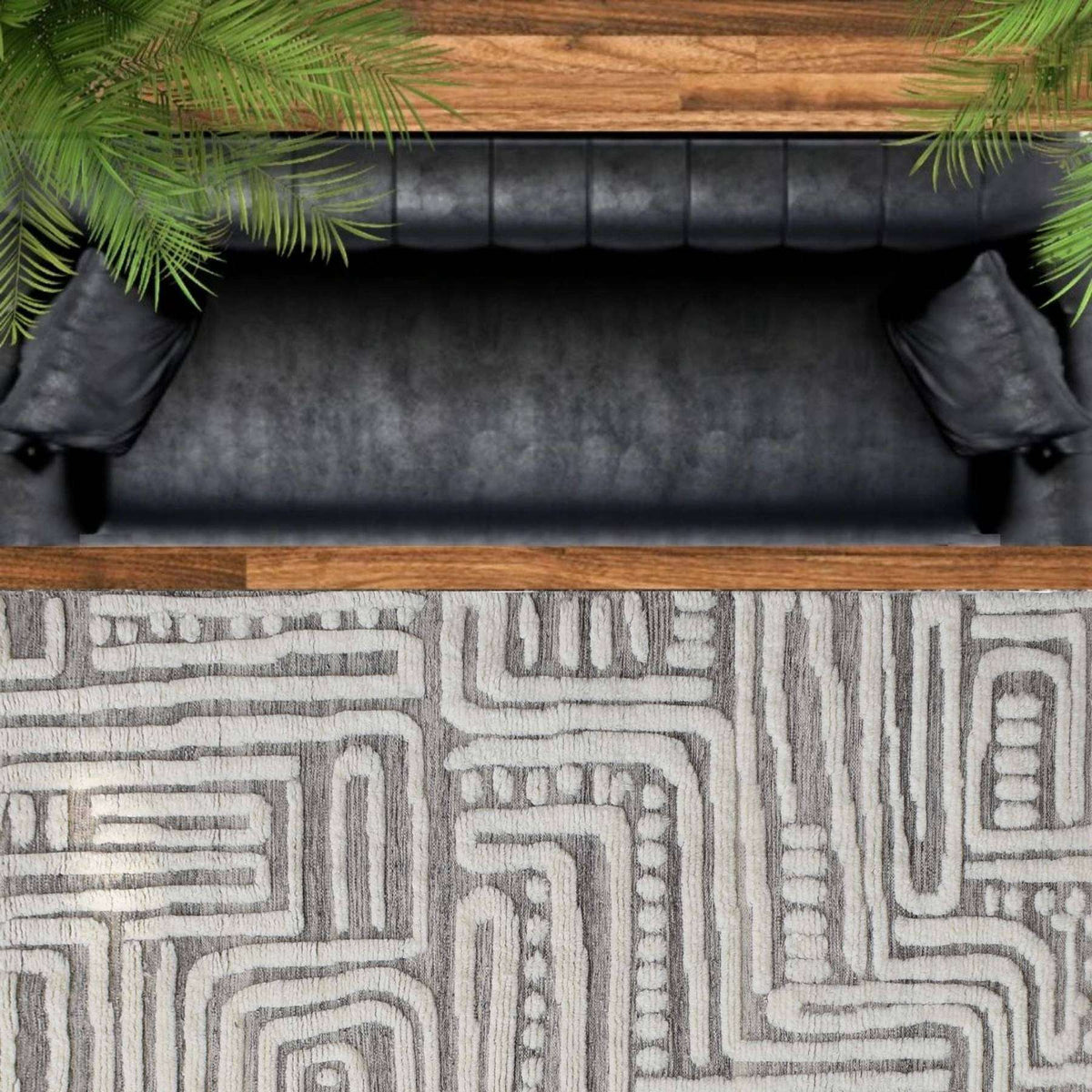 Tapis Phoebée en laine tissée 6x9