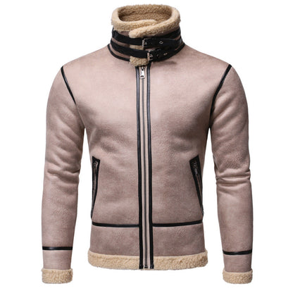 Men’s Leather Biker Jacket – Classic Motorcycle Motorcycle-Style Leather Coat for Casual Wear