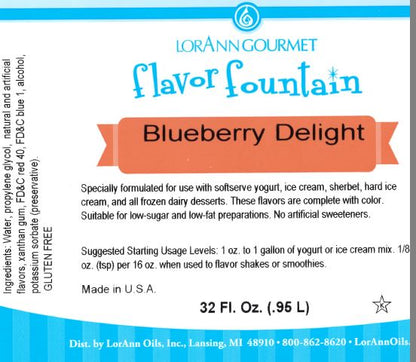 Blueberry Delight Flavor - 4 oz. - 32 oz. - Ice Cream and Beverage Flavors - LorAnn Oils - Canadian Distribution - Ships Free Within Canada on Orders Above CAD $199