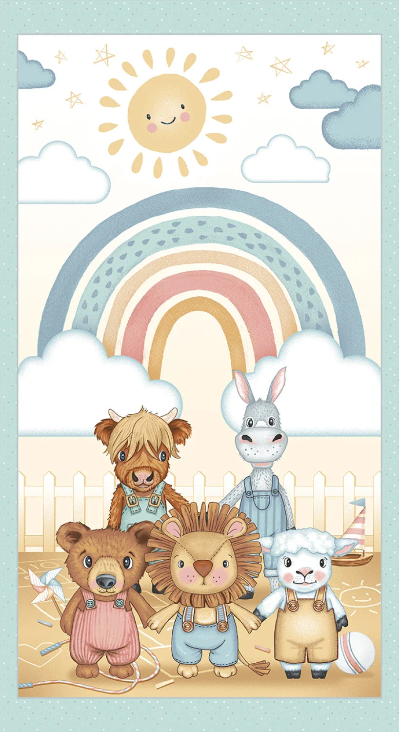 Boho Buddies - Lt. Yellow Animal Panel - 1724P-44
