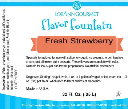 Arôme Fraise Fraîche - 4 oz. - 32 oz. - Livraison gratuite au Canada pour les commandes de plus de 199 CAD