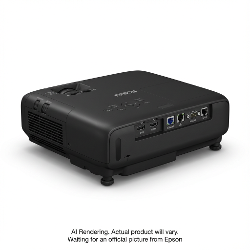 EPSON PowerLite L775U Laser Projector with lens shift, 7,000 Lumens, WUXGA with 4KE, Black