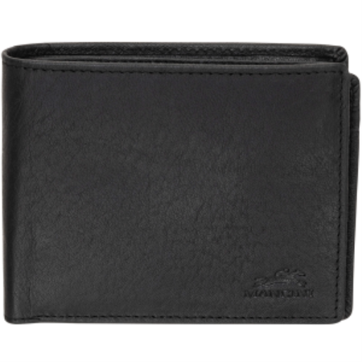 Buffalo RFID Secure Center Wing Wallet with Coin Pocket Black