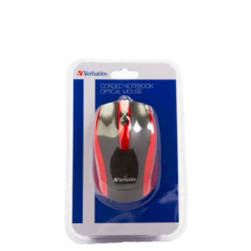 Verbatim Wired Optical Bravo Mouse - Red